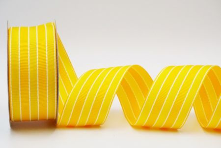 Striped Stitched Woven Ribbon_K1740 yellow